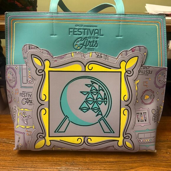 Loungefly Epcot Figment Tote - Picture 1 of 4